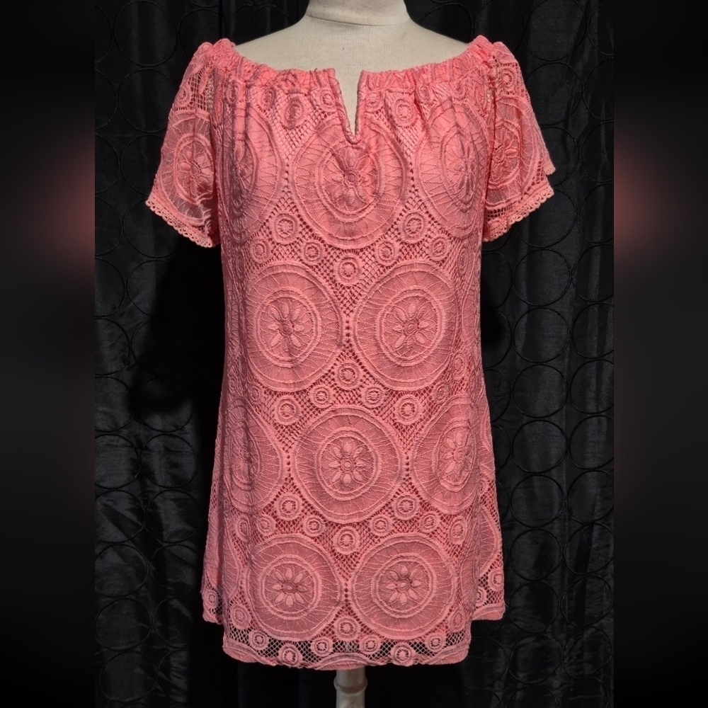 BCX Elegant Pink Lace DRESS